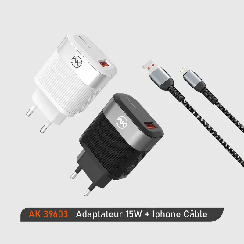 ADAPTER+CABLE USB-IPHONE