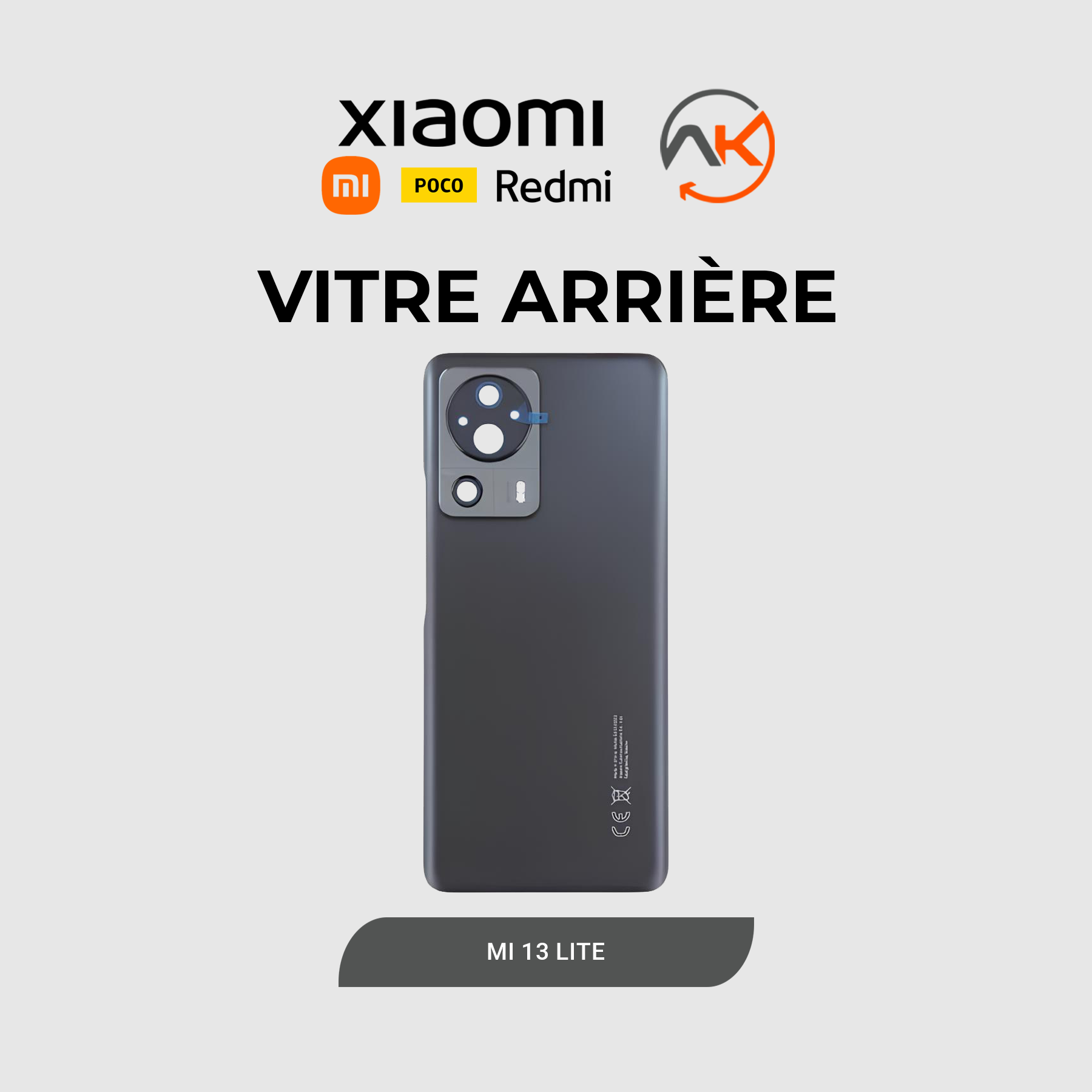 Back Glass Redmi Mi 13 Lite
