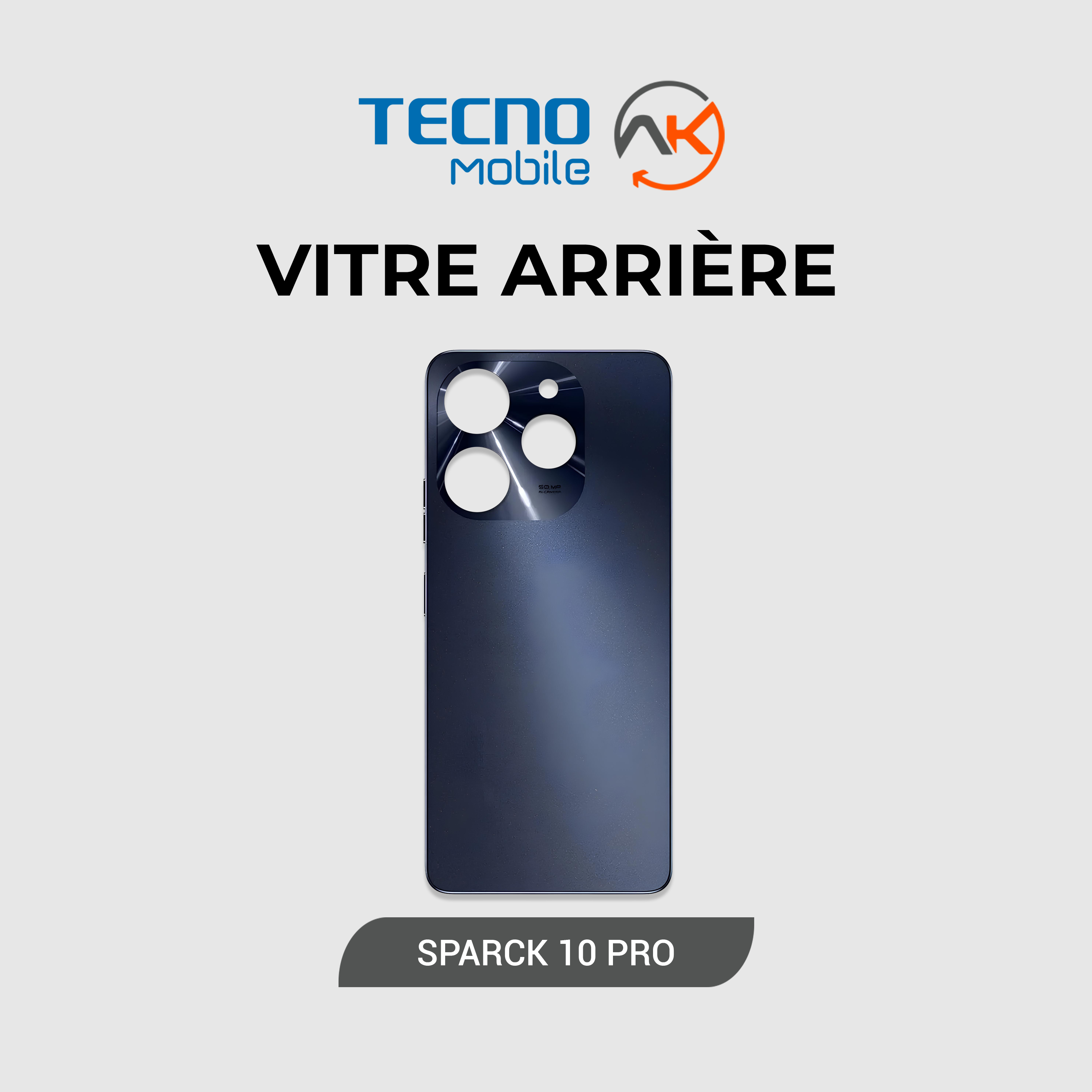 Back Glass Tecno Spark 10 Pro