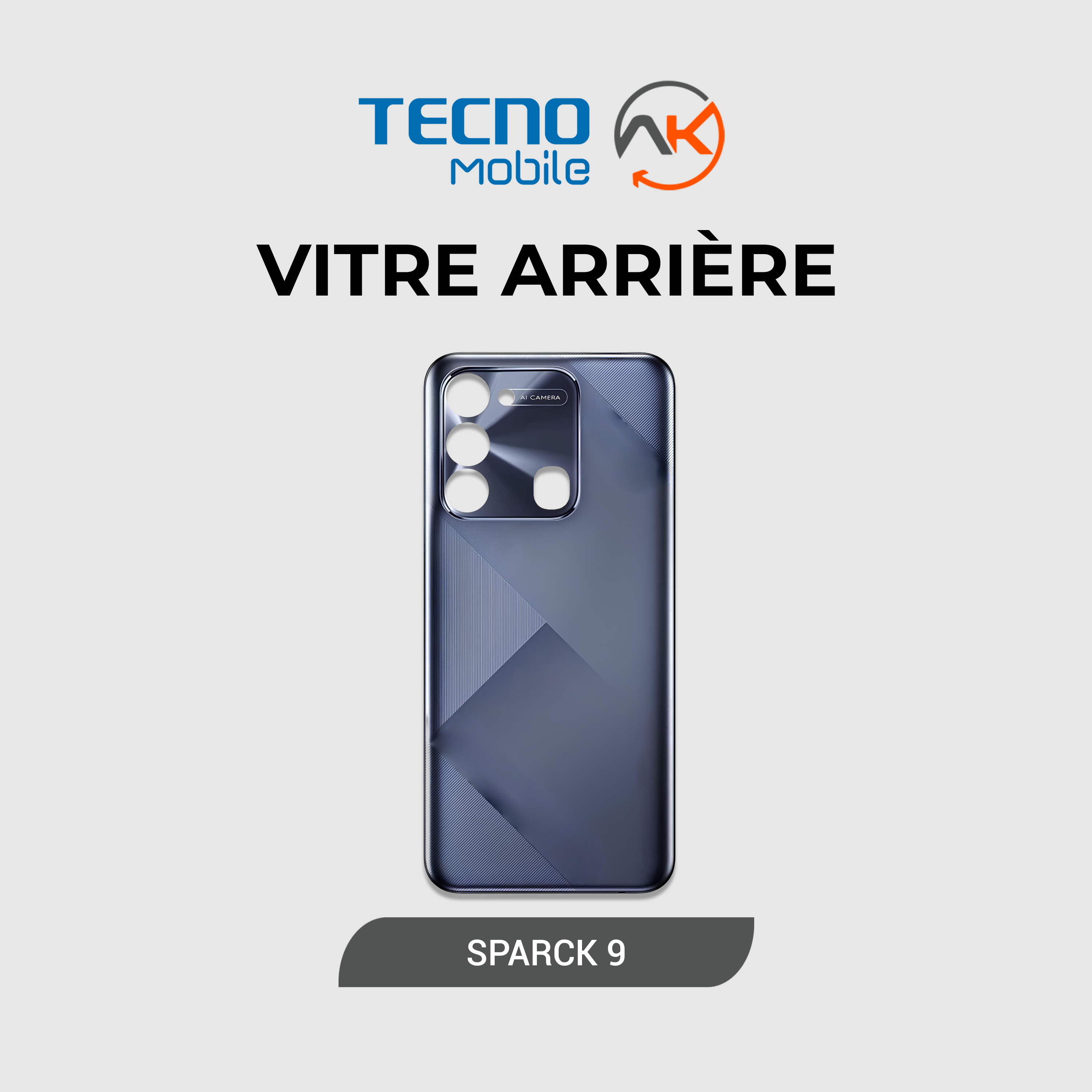 Back Glass Tecno Spark 9
