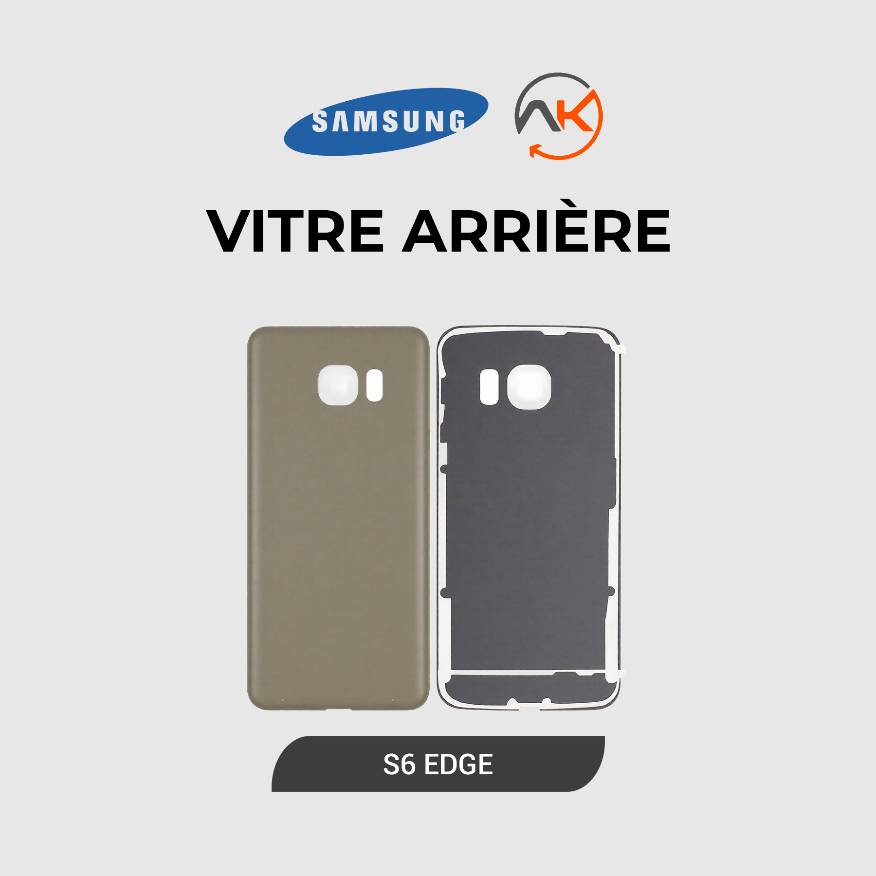 Back Glass Galaxy S6 Edge