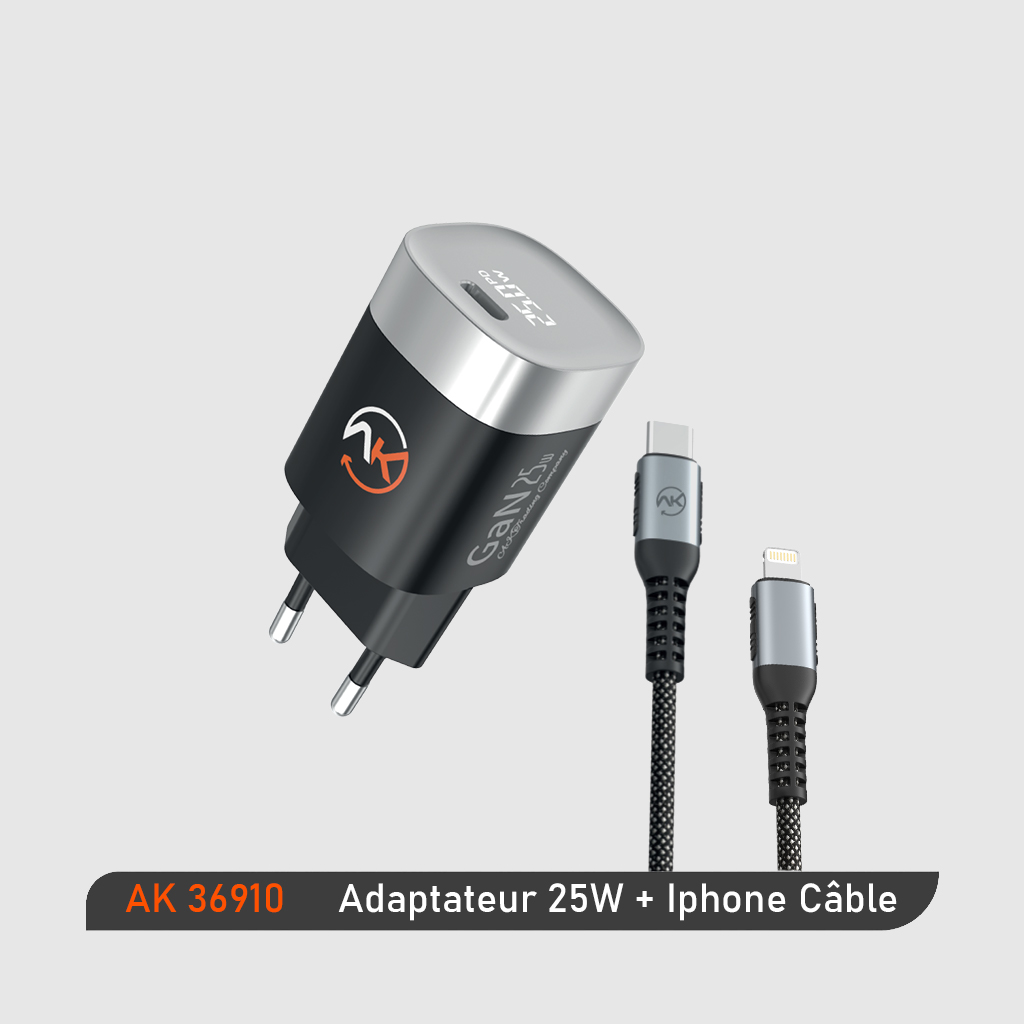 ADAPTER+CABLE 25W PD-IPHONE