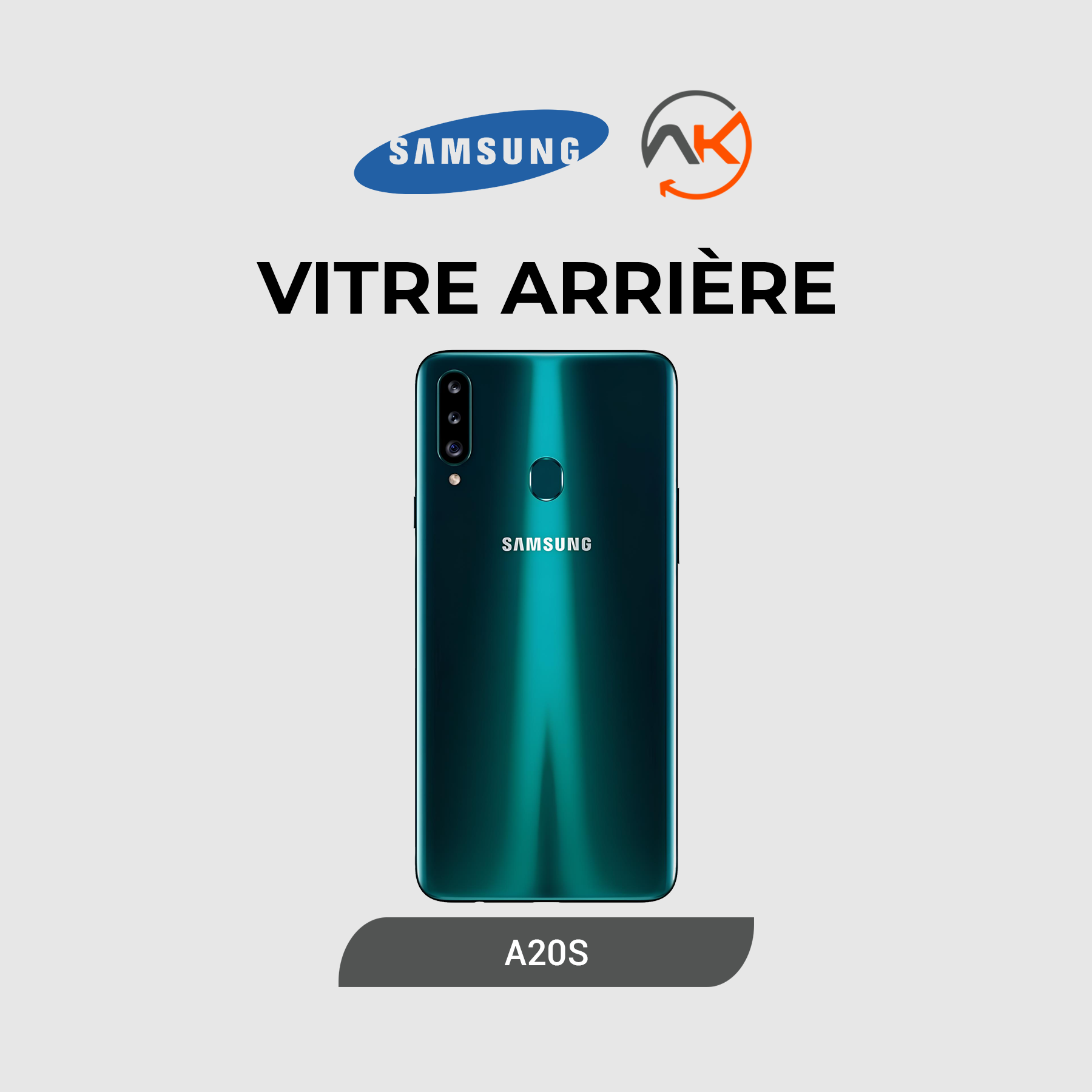 Back Glass Galaxy A20S